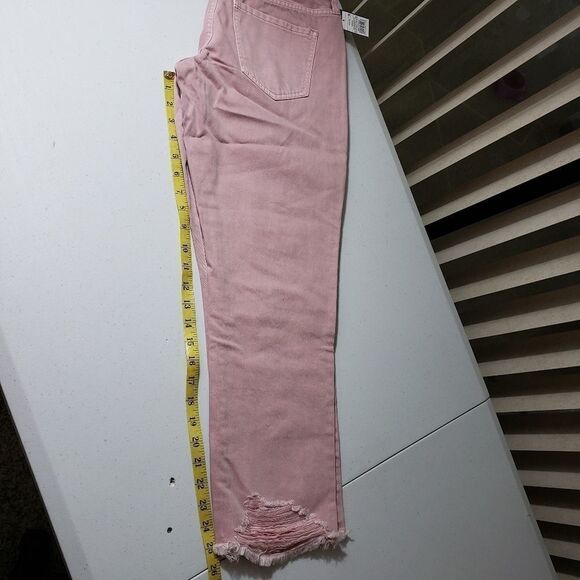 Mossimo Pink Distressed Boyfriend Jeans Size 6 NWT - Picture 12 of 12